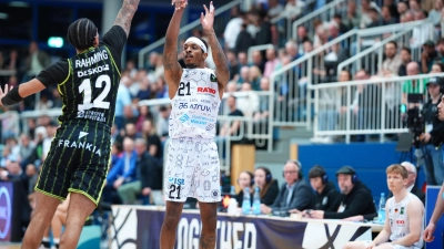 Anfangs der zweiten Halbzeit wehrte der BBC souverän alle Ambitionen der Uni Baskets Münster ab und siegte letztlich deutlich. (Foto: Uni Baskets Münster/Markus Holtrichter)