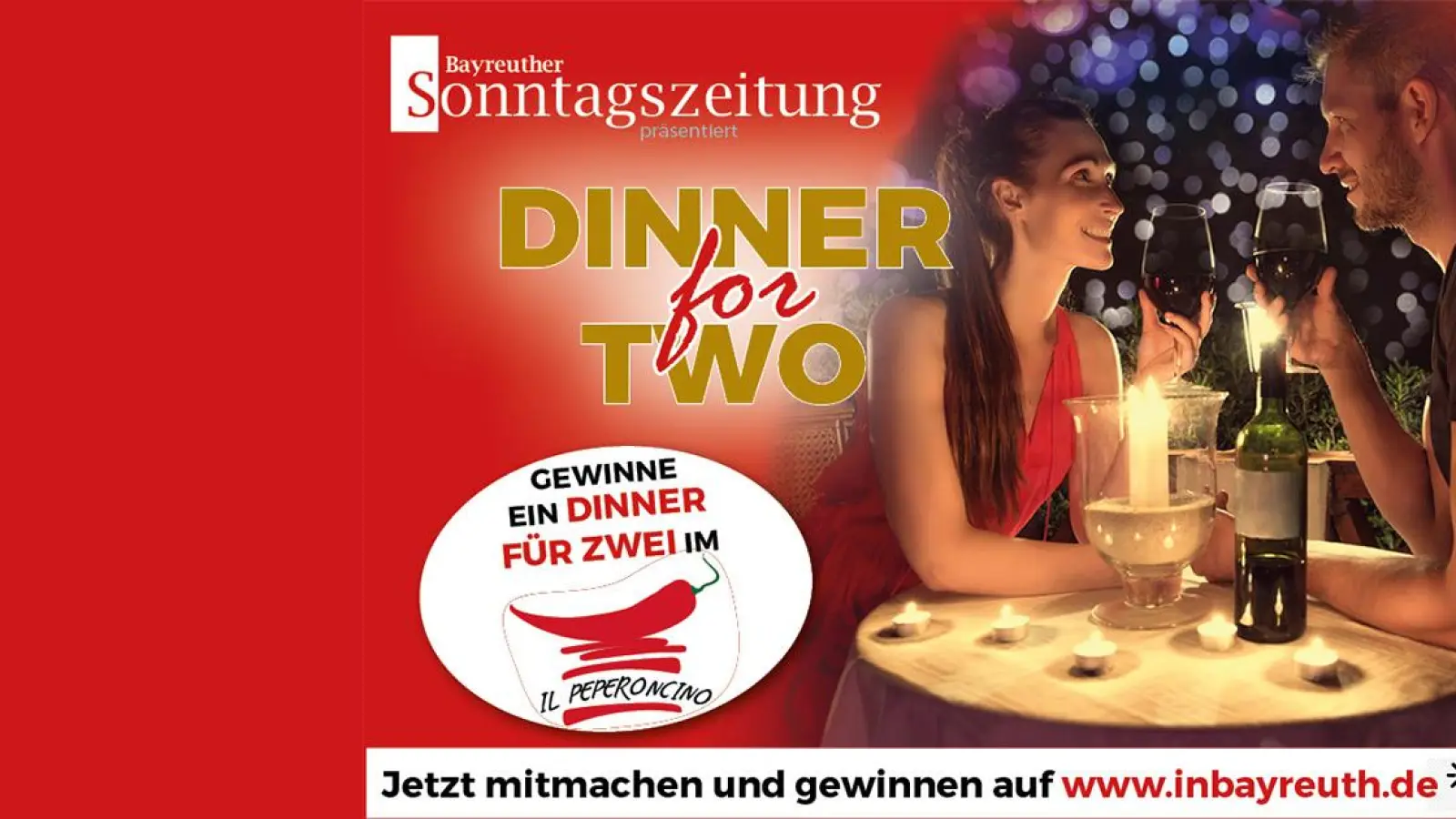 Gewinnspiel: Dinner for two im Restaurant Il Peperoncino Bayreuth (beendet) (Foto: red)