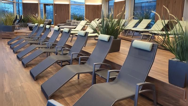 Der Ruheraum des neuen Außenbeckens. (Foto: Landratsamt Bayreuth)