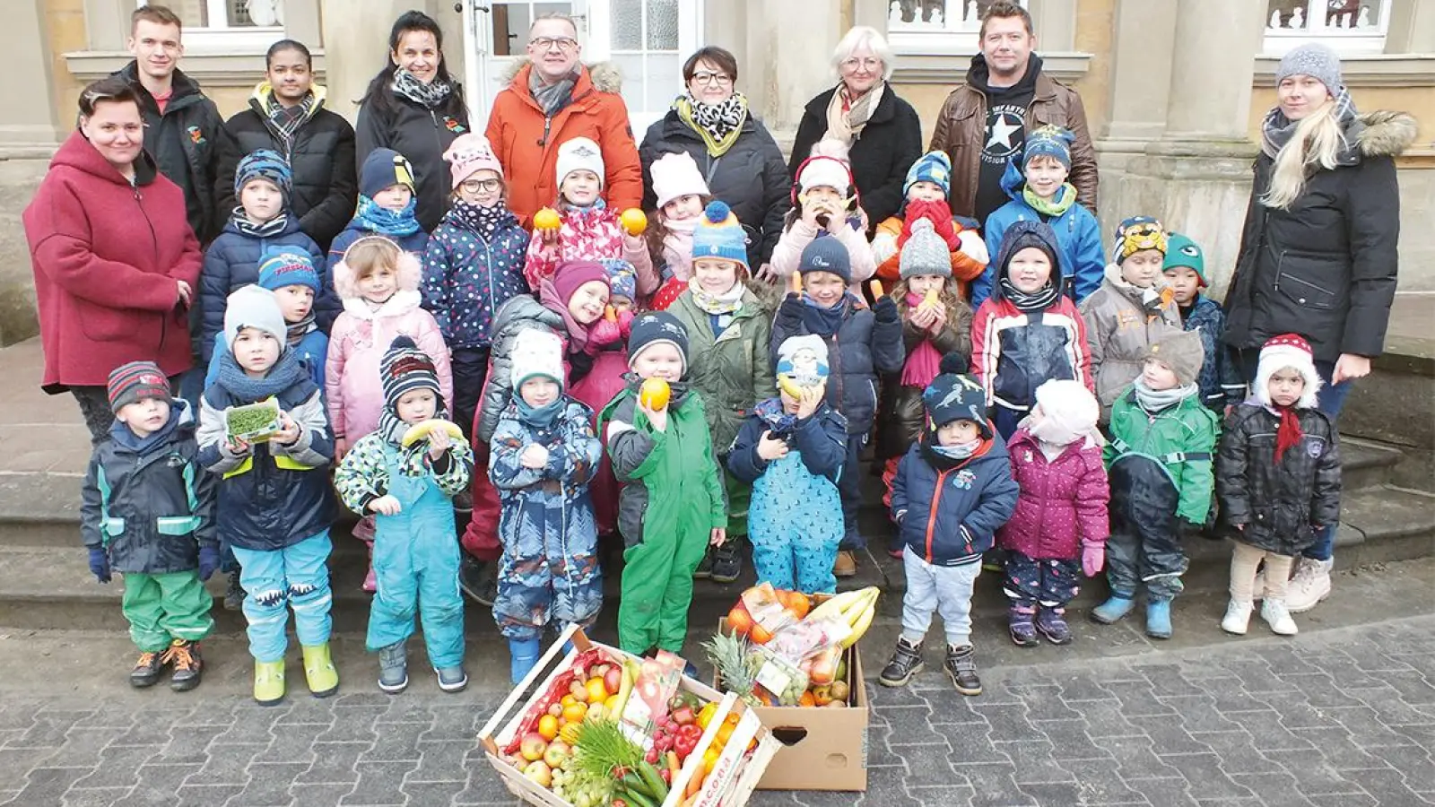 Vitaminkistenaktion Wir helfen in Bayreuth Kindergarten St. Vinzenz (Foto: Roland Schmidt)