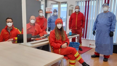 Corona-Schnelltestzentrum der DLRG Bayreuth kommt an (Foto: inBayreuth.de)