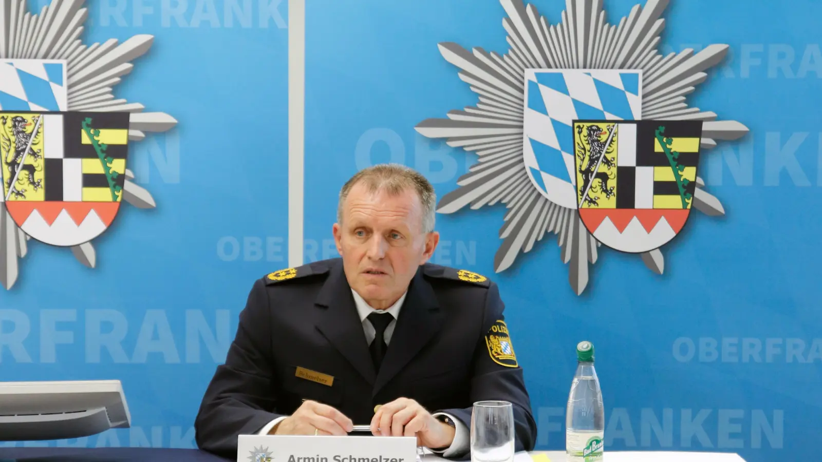 Polizeipräsident Armin Schmelzer bei der Pressekonferenz.  (Foto: Polizei Oberfranken )