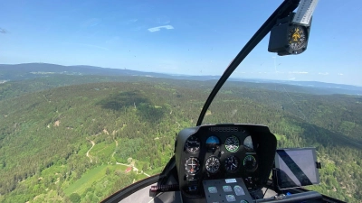 Blick aus einem Hubschrauber der Luftrettungsstaffel Bayern e.V. (Foto: Regierung von Oberfranken)