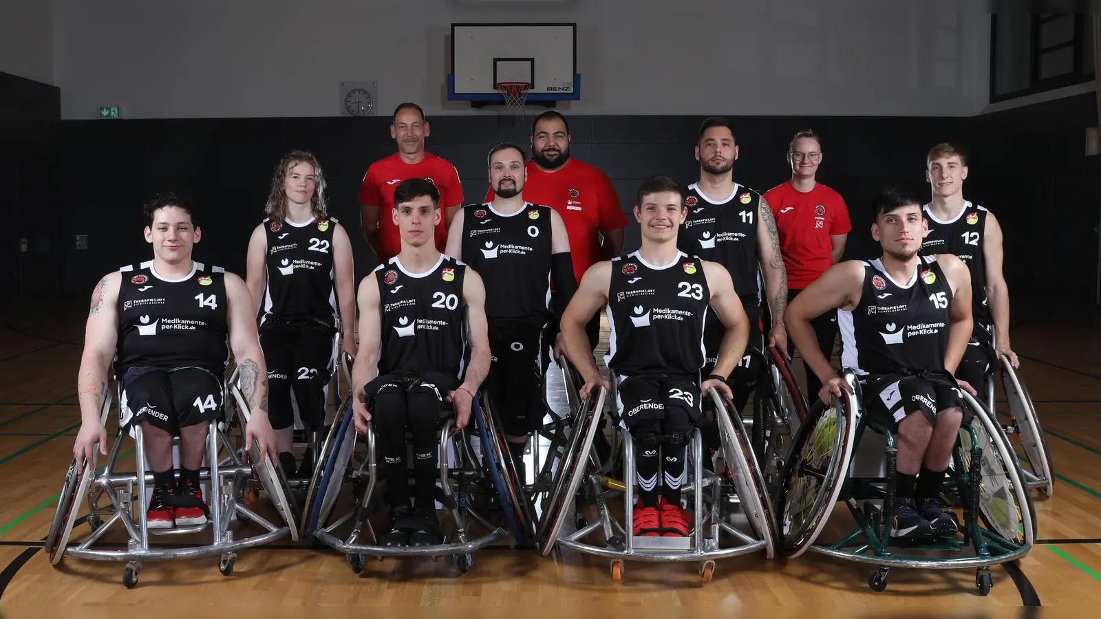 Das Rollstulbasketball-Team des RSV Bayreuth in der Saison 2026/27 in der RBBL2, Division A: (Foto: Thorsten Ochs)