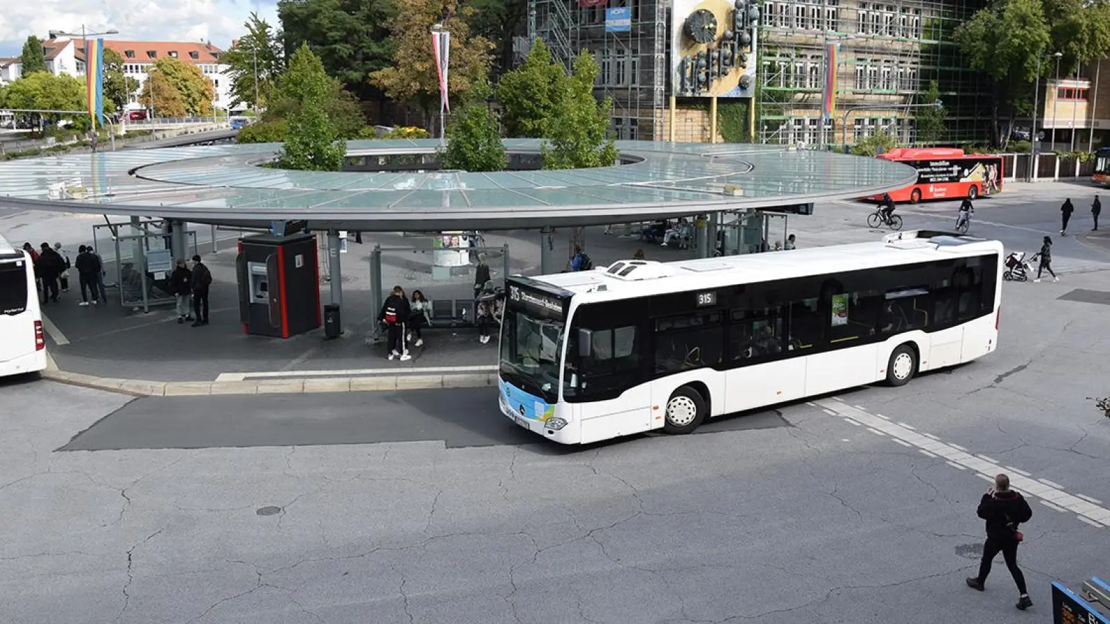Die Stadtbusse in Bayreuth streiken am Freitag (3. März 2023). (Foto: Lenkeit)