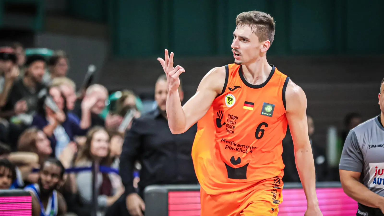 Moritz Plescher fällt nach einem Fußbruch und damit einer erneuten Verletzung bis zum Ende der laufenden Saison beim BBC Bayreuth aus. (Foto: Thorsten Ochs)