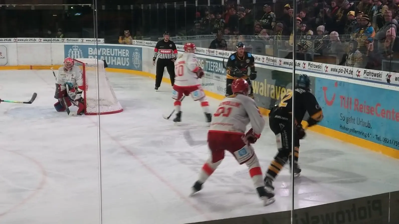 Einen deutlichen 8:1-Sieg gegen Peiting feierten die Bayreuth Tigers heute Abend. (Foto: Denise Preiss)