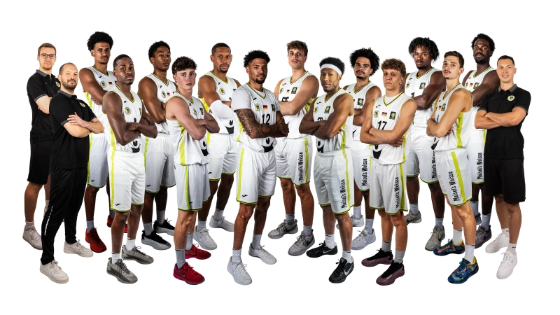 Das Team des BBC Bayreuth für die kommende Saison in der ProA. (Foto: BBC Bayreuth)