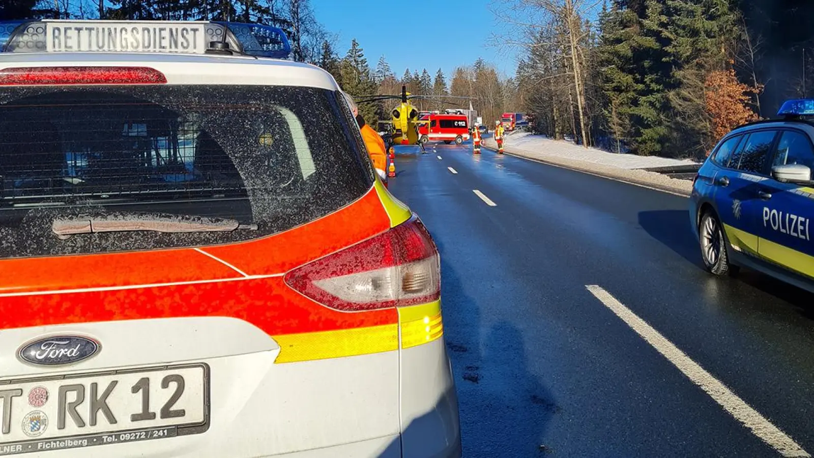Frontalzusammenstoß auf der B 303 (Foto: red)