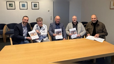 Freuen sich auf die neue Ausgabe: v.l. Geschäftsführer Media Hub Bayreuth GmbH Alexander Süß, VG Mistelbach Sabine Bayerlein, Bürgermeister von Gesees Harald Feulner, Geschäftsstellenleiter VG Mistelbach Lutz Lippert und Geschäftsführer Media Hub Bayreuth GmbH Martin Munzert. (Foto: dp)