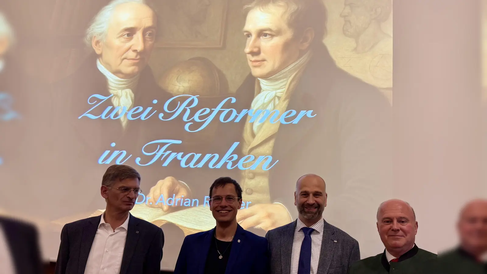 (von links): Prof. Dr. Georg Seiderer, Dr. Adrian Roßner, Thomas Müller, Hartmut Kosch (Foto: Alexander von Humboldt-Kulturforum )