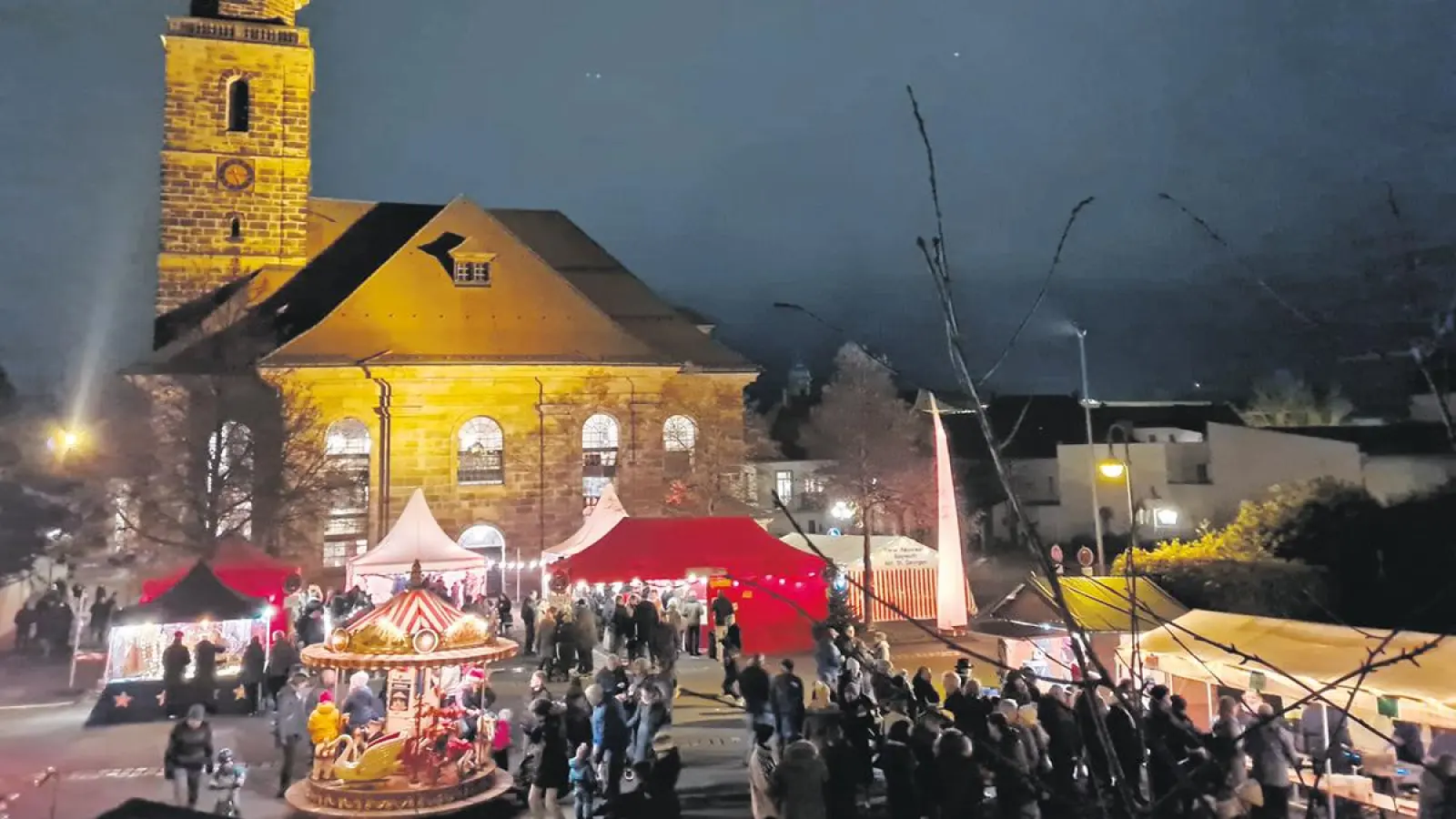 Der Sternenmarkt hinter der Ordenskirche in der Vergangenheit (Foto: Julia Förster-Oetter)