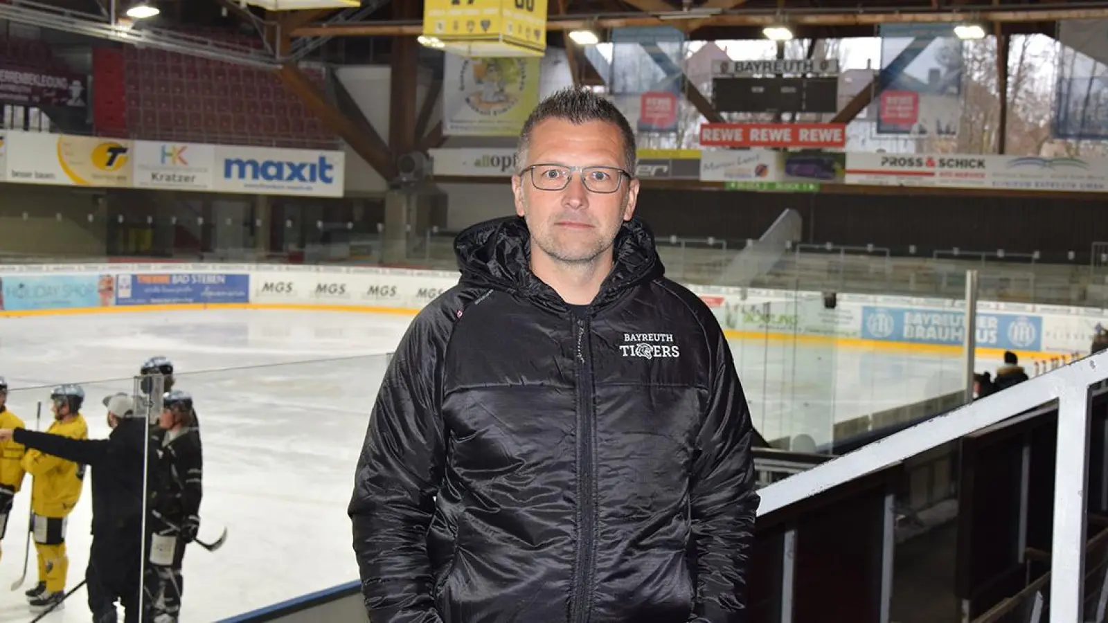 Rainer Schan, Sportlicher Leiter der Bayreuth Tigers, vor den Playdowns gegen Crimmitschau. (Foto: Lenkeit)