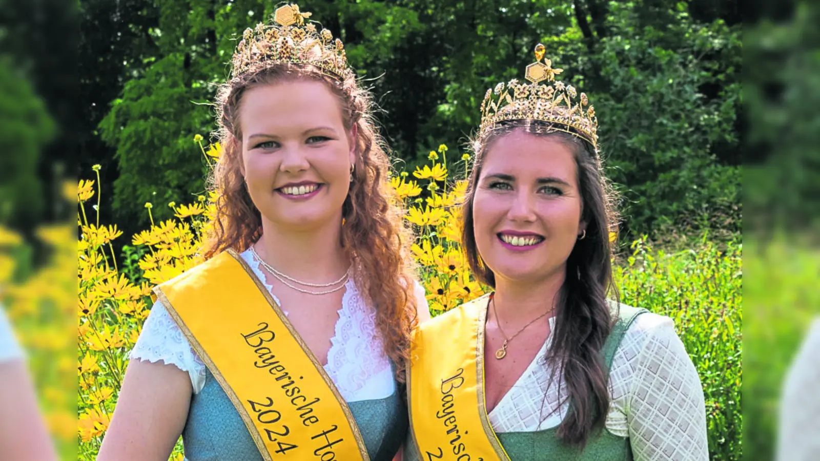 V.l.: Honigprinzessin Anja und die Bayerische Honigkönigin Elena.  (Foto: red )