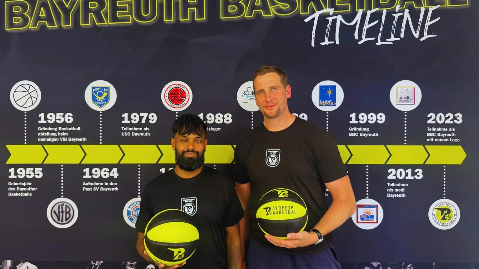Der neue Assistant Coach Cyril Weerkamp mit Headcoach Vincent van Sliedregt. (Foto: Medikamente per Klick Bayreuth)