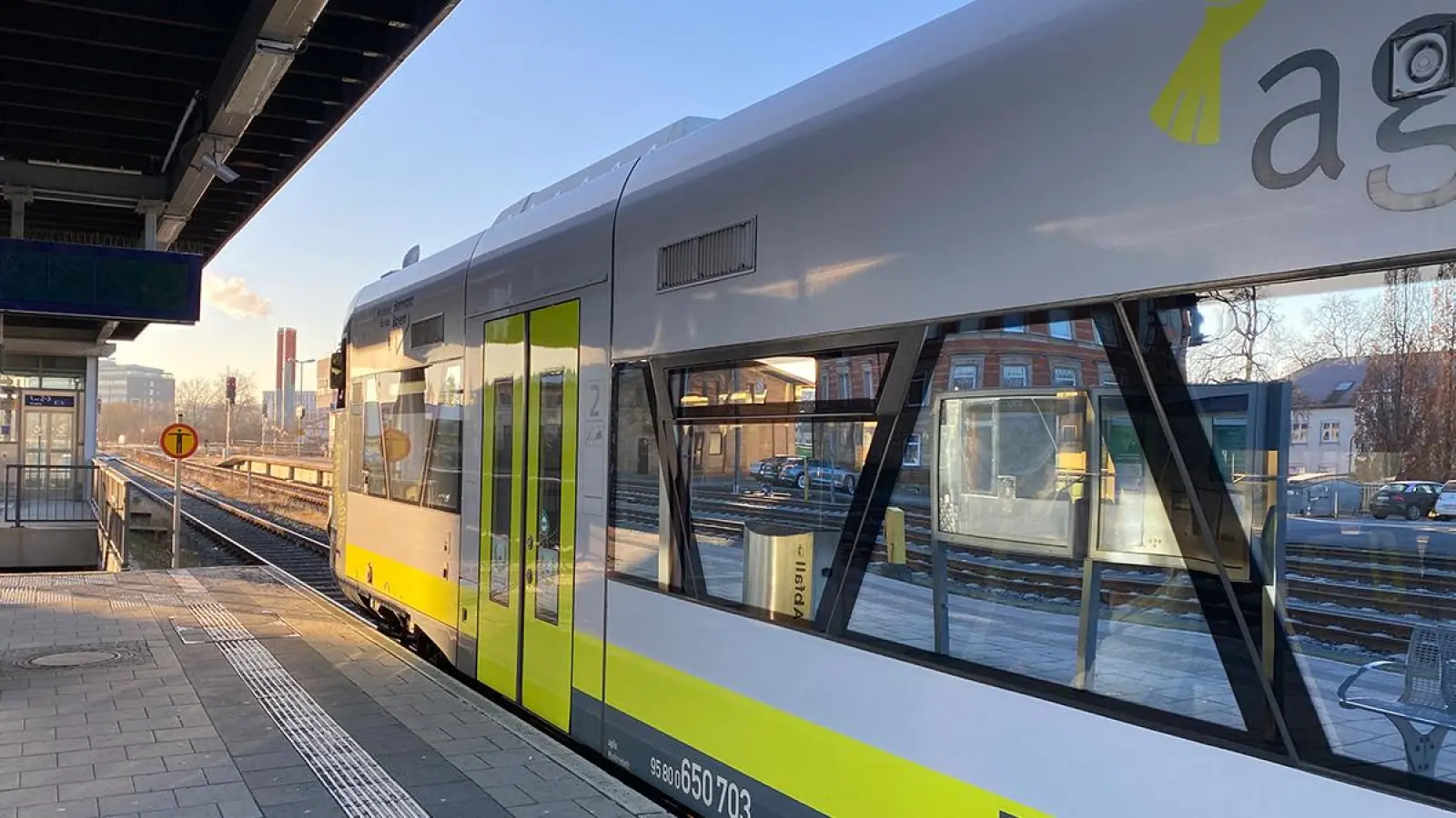 Ein Zug der agilis am Bayreuther Hauptbahnhof (Archivbild: red)