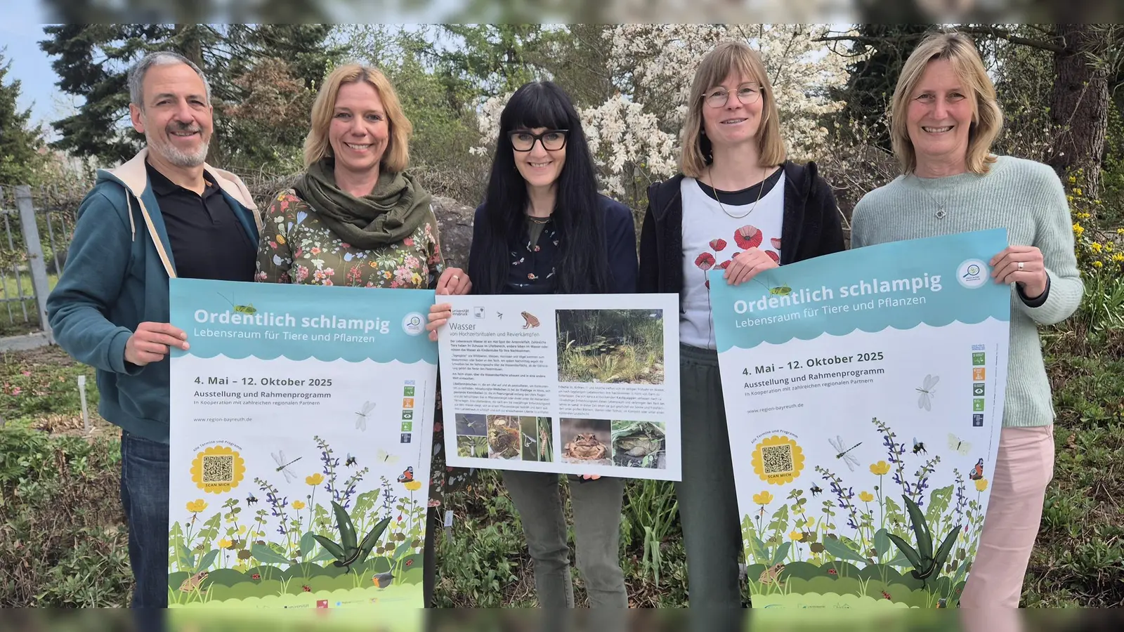 V.l.: Jens Wagner, Ökologisch-Botanischer Garten der Universität Bayreuth, Eva Rundholz, Wirtschaftsförderung Stadt Bayreuth, Monika Pellkofer, Regionale Entwicklungsgesellschaft Landkreis Bayreuth, Jana Messinger und Elisabeth Obermaier.  (Foto: Ökologisch-Botanischer Garten der Universität Bayreuth    )