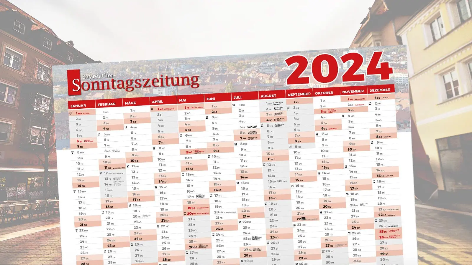 Jetzt schnell sein und sich den beliebten Jahreskalender der Sonntagszeitung für das kommende Jahr sichern!  (Foto: red)