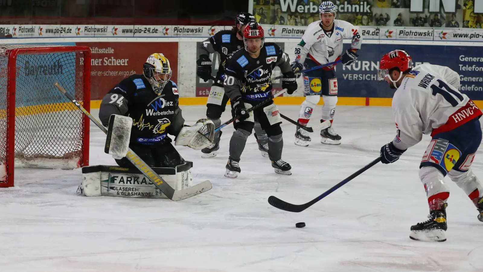 Ein überragend aufgelegter Marco Wölfl konnte die Niederlage der Bayreuth Tigers über die Heilbronner Falken nicht verhindern. (Foto: Peter Kolb)