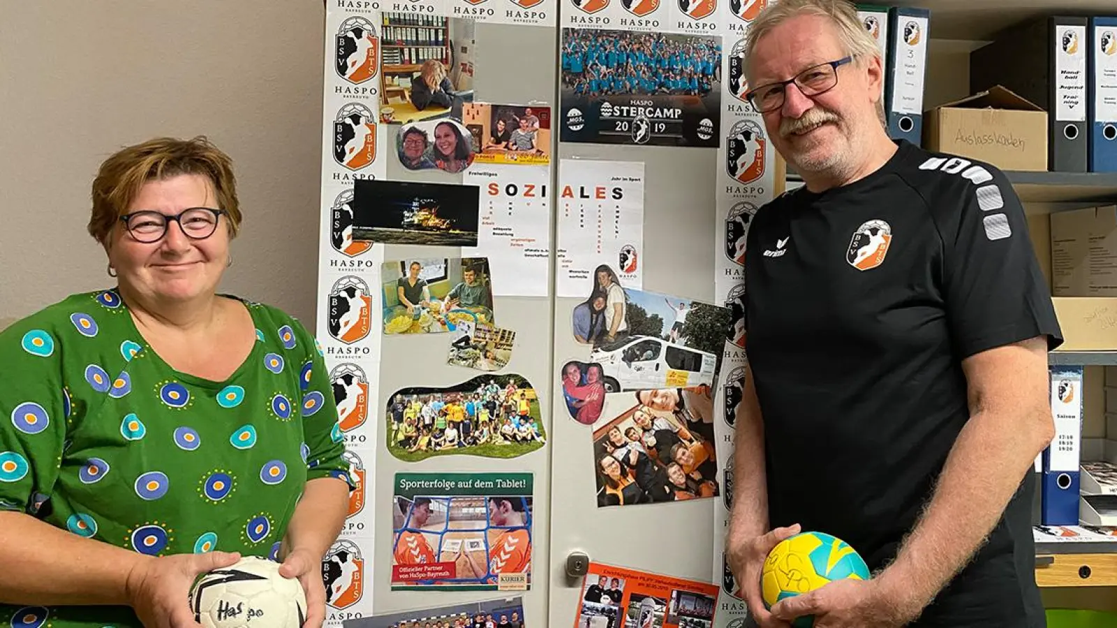 HaSpo Bayreuth als Teil des Lebens: Geschäftsstellenleiterin Bettina Wander und Vorstand Andreas Berghammer. (Foto: Lenkeit)