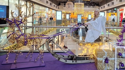 Ein Rentier mit Pedale: Ab Mittwoch im Rotmain-Center. (Foto: Rotmain-Center Bayreuth)