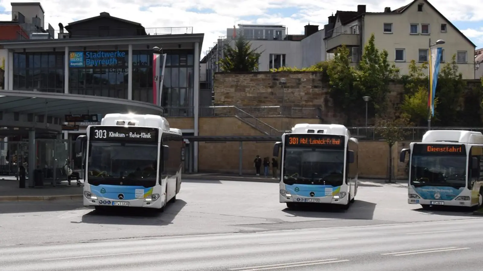 Bayreuther Stadtbusse sollen demnächst mit Elektro- oder Wasserstoffantrieb fahren. (Foto: Lenkeit)