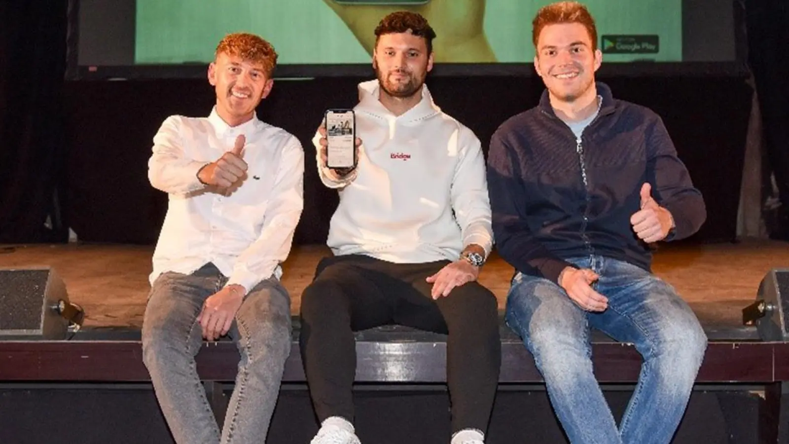 Macher der App Bridge. V.l. Artjom Bossert, Fabian Linhardt und Johannes Haschke. (Foto: red)