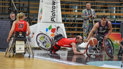 Zeitweise spektakulär ging es im Spiel des RSV Bayreuth gegen die Rhine River Rhinos Wiesbaden zu. (Foto: sd)