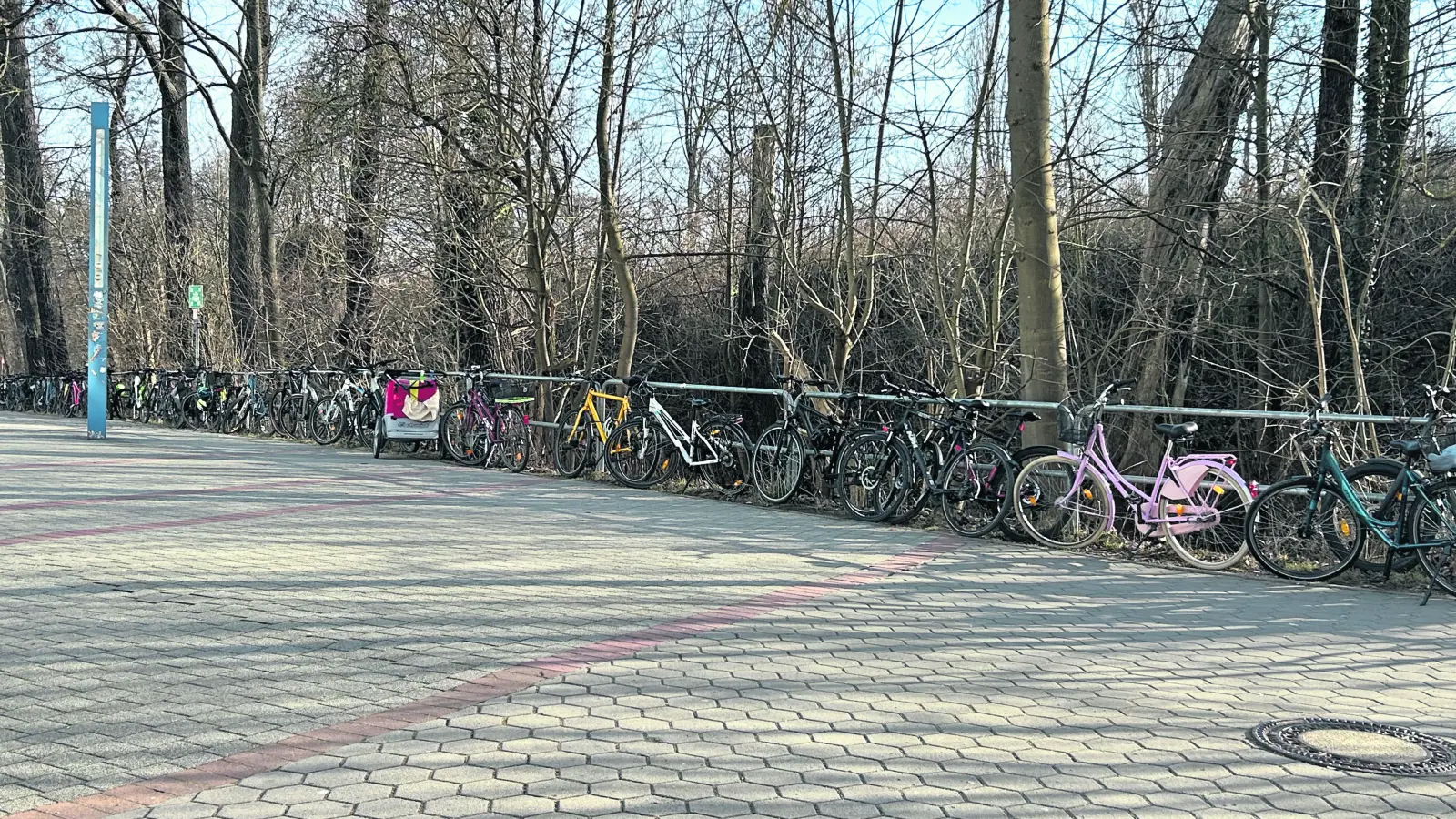 Sonntagnachmittag während eines BBC-Basketballspiels kürzlich in der Oberfrankenhalle: Räder soweit das Auge reicht.  (Foto: gmu)