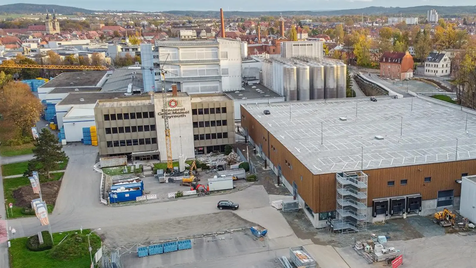 Die Brauerei Maisel baut in Bayreuth – und wird das Bild der Hindenburgstraße maßgeblich verändern. (Foto: Dörfler)