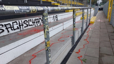 Vandalismus am Biest 01 (Foto: SpVgg Bayreuth)
