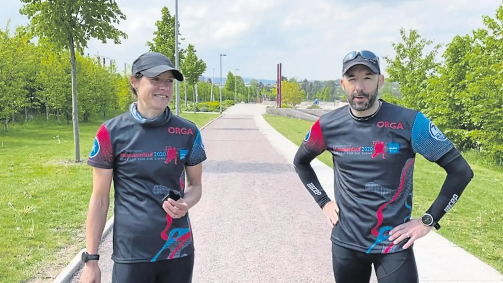 Susi Griepentrog und Florian Maßen beim Training in der Wilhelminenaue. (Foto: inBayreuth.de)