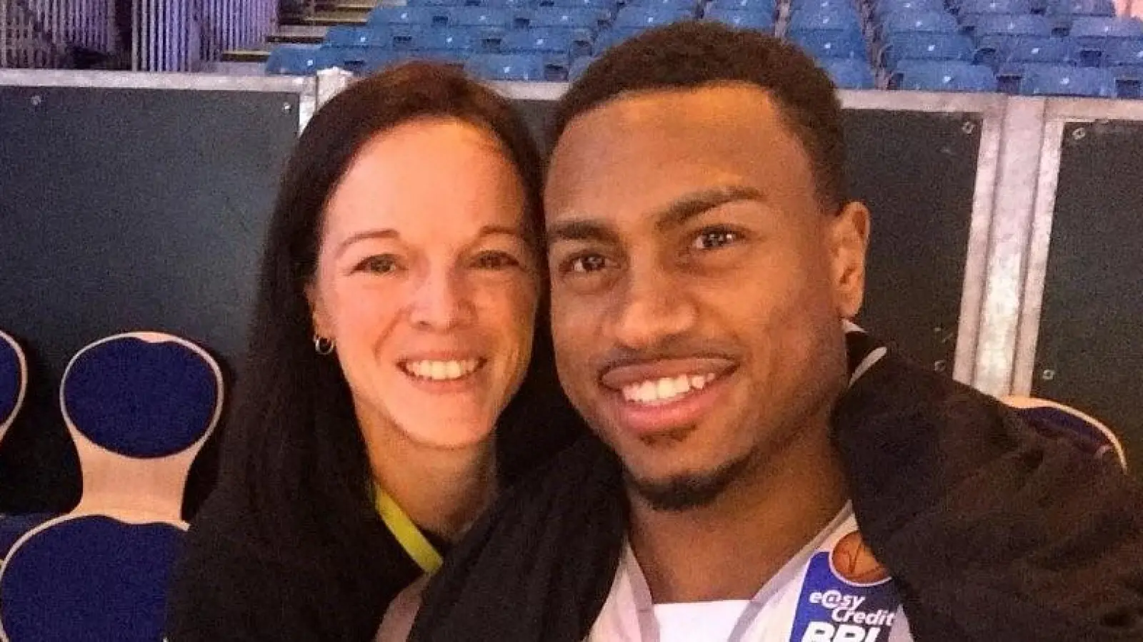 Miriam Meinhardt zusammen mit Trey Lewis. / Foto: Bayreuth Bats. (Foto: inBayreuth.de)