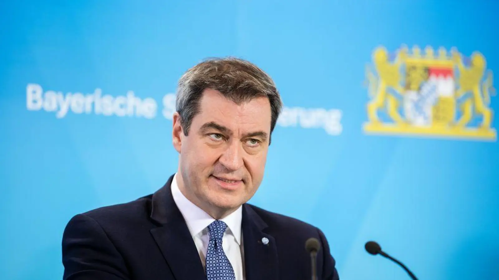 16.03.2020, Bayern, München: Markus Söder (CSU), Parteivorsitzender und Ministerpräsident von Bayern, spricht auf einer Pressekonferenz in der bayerischen Staatskanzlei zu den Auswirkungen der Coronavirus-Infektionen in Bayern. Foto: Matthias Balk/dpa +++ dpa-Bildfunk +++ (Foto: Matthias Balk/dpa)