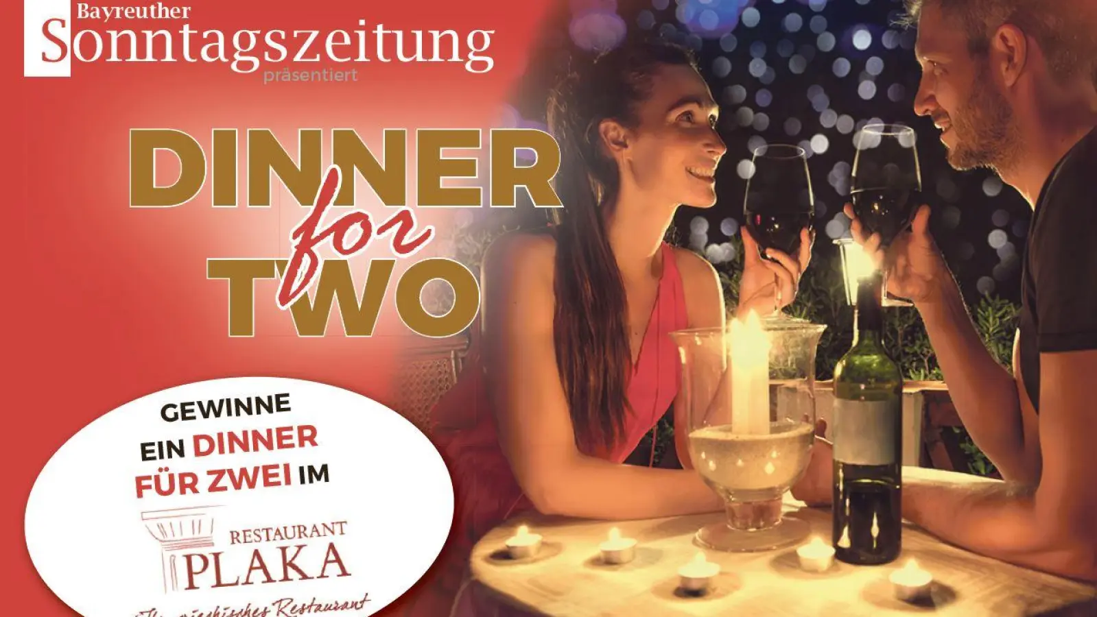 Gewinnspiel: Abendessen „Dinner for two” im Restaurant Plaka in Bayreuth (beendet) (Foto: inBayreuth.de)