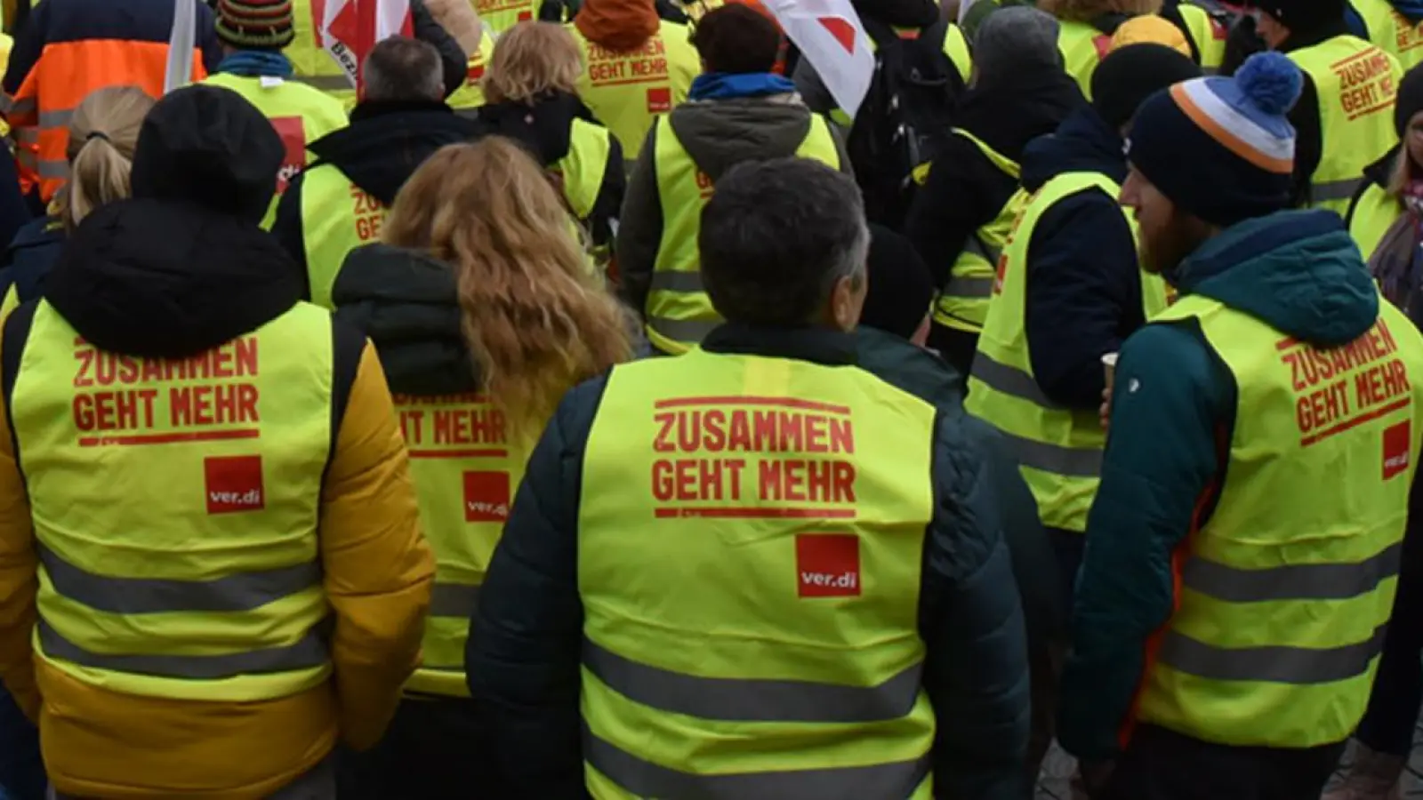 Warnstreik in Bayreuth am 21. und 22. März 2023. (Foto: Dörfler)