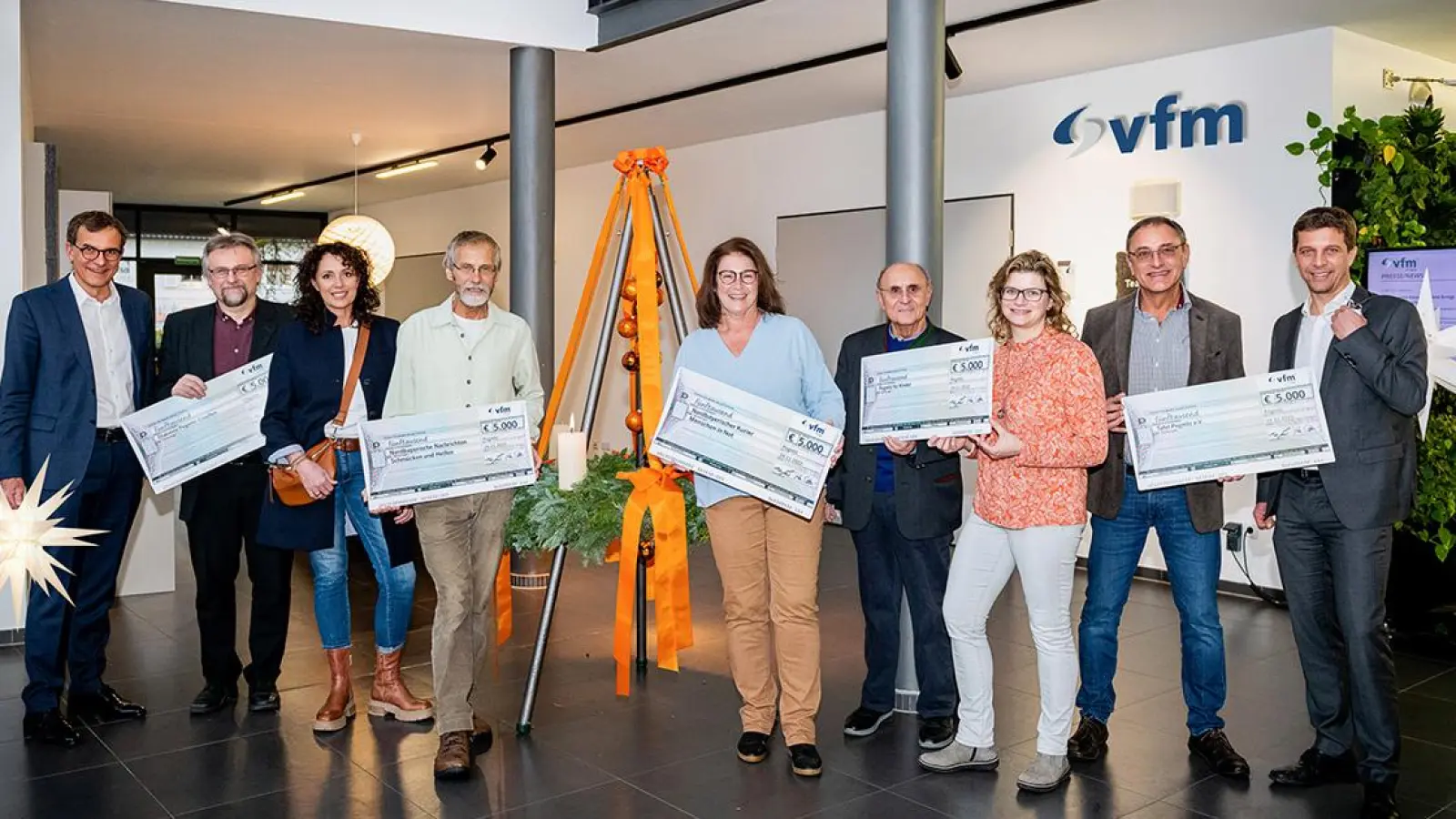 Die vfm-Gruppe Pegnitz spendet zu Weihnachten 2022 45.000 Euro an verschiedene Einrichtungen. (Foto: red)