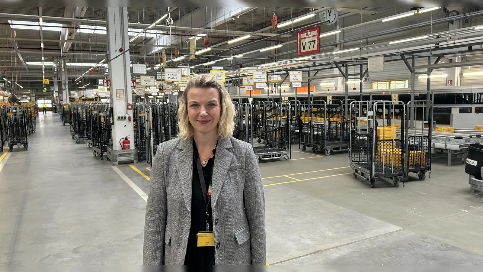 Rachel Judith Thölke, Niederlassungsleiterin Betrieb Zwickau bei der Deutschen Post und DHL.  (Foto: jm)
