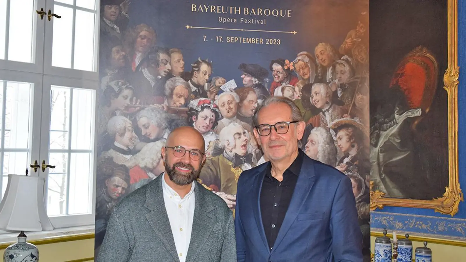 Bayreuth Baroque: Mas Emanuel Cencic und Clemens Lukas präsentieren das Programm 2023. (Foto: Lenkeit)