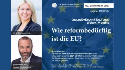 Veranstaltungen in Bayreuth: Videokonferenz mit Manfred Weber (Foto: red)