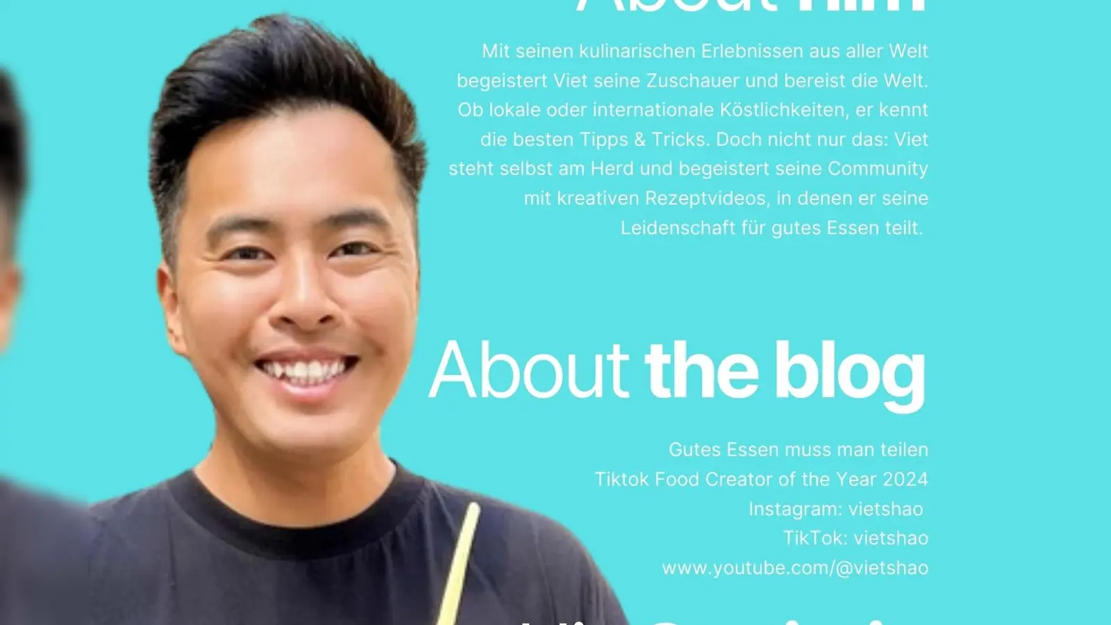 Viet Shao begeistert seine Zuschauer mit seinen kulinarischen Erlebnissen aus aller Welt. (Foto: red)