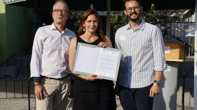 Prof. Dr. Stefan Leible, Prof. Dr. Johanna Pausch, Dr. Andreas Zippel (v.l.) (Foto: Peter Kolb)