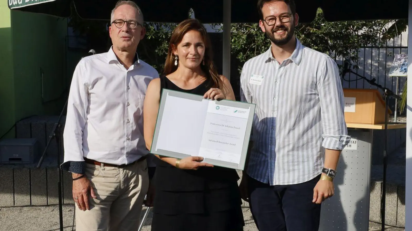 Prof. Dr. Stefan Leible, Prof. Dr. Johanna Pausch, Dr. Andreas Zippel (v.l.) (Foto: Peter Kolb)