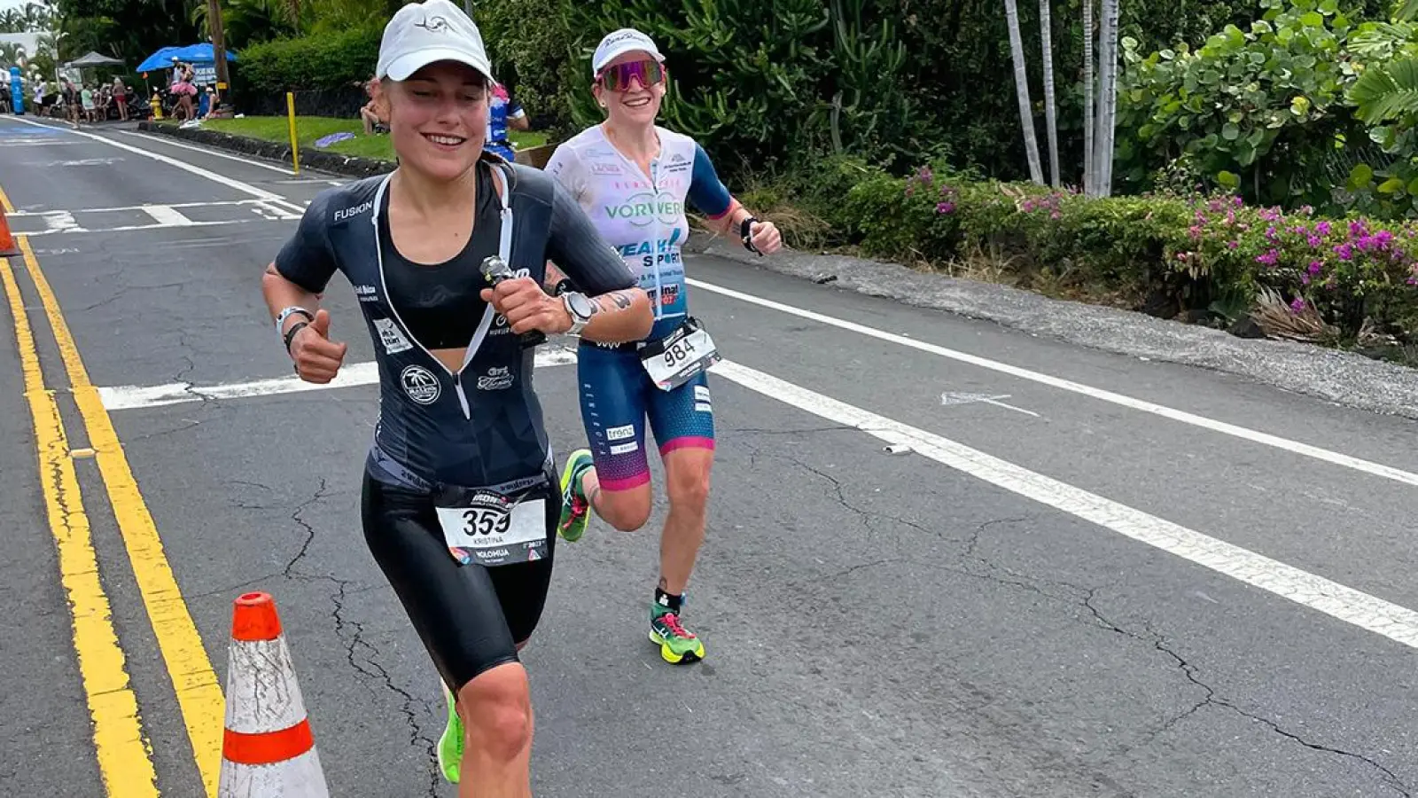 Tina Sendel beim abschließenden Marathon auf Big Island. (Foto: red)