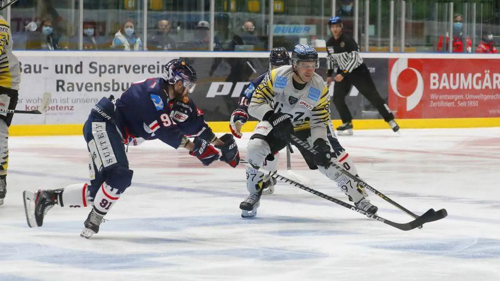 Eine dumme Strafzeit kostete den Bayreuth Tigers mögliche Zähler - die sich Ravensburg redlich verdiente. (Foto: Peter Kolb)