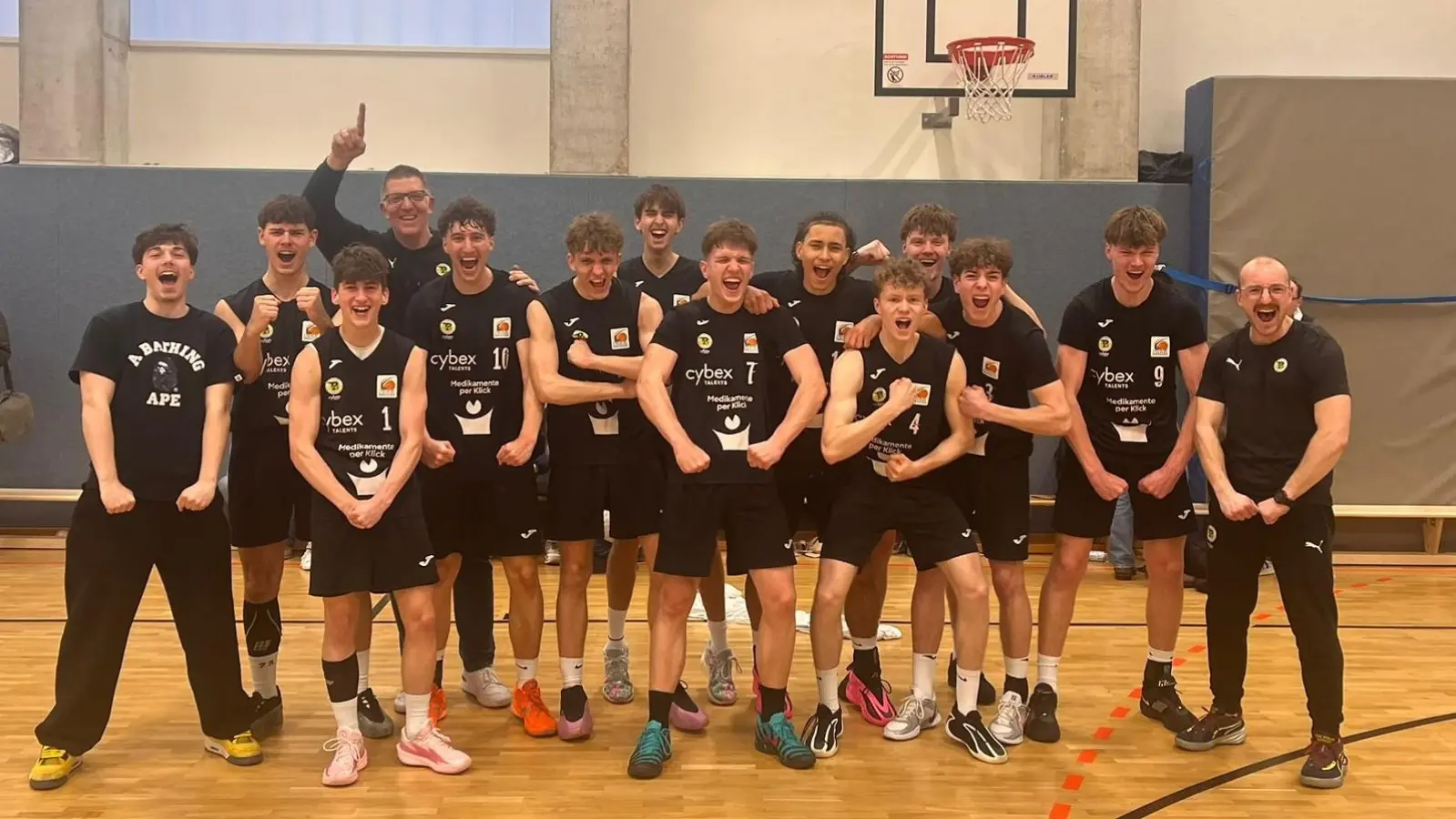Die CYBEX Talents Bayreuth messen sich in den NBBL-Playoffs mit dem FC Bayern München Basketball. (Foto: BBC Bayreuth)