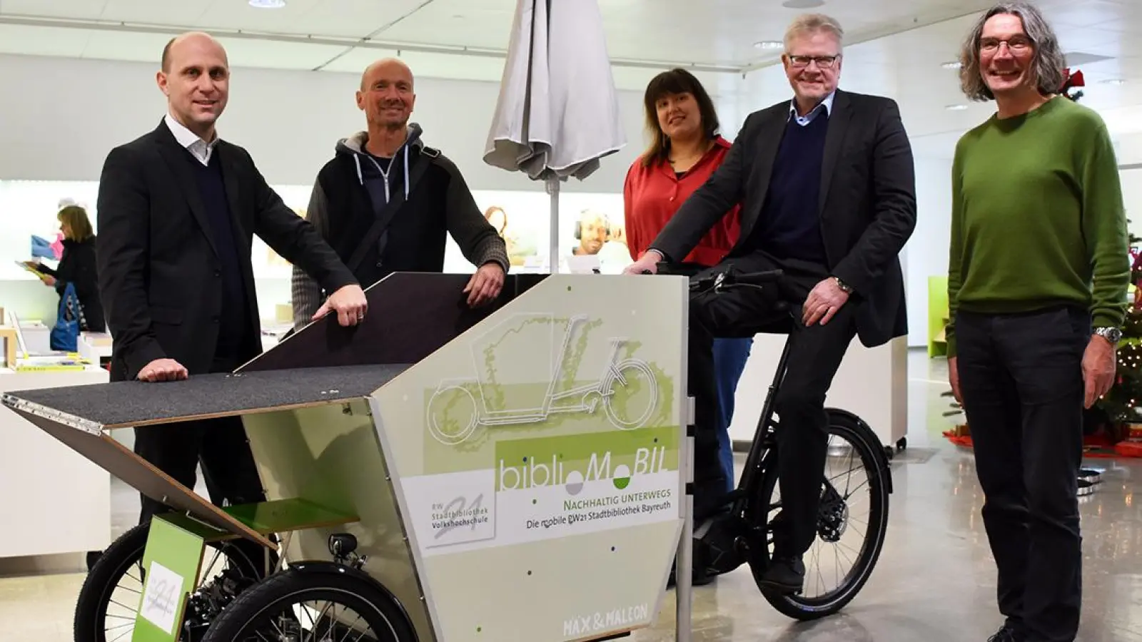 Die Stadtbibliothek Bayreuth RW21 hat nun ein Elektro-Lastenfahrrad. (Foto: red)