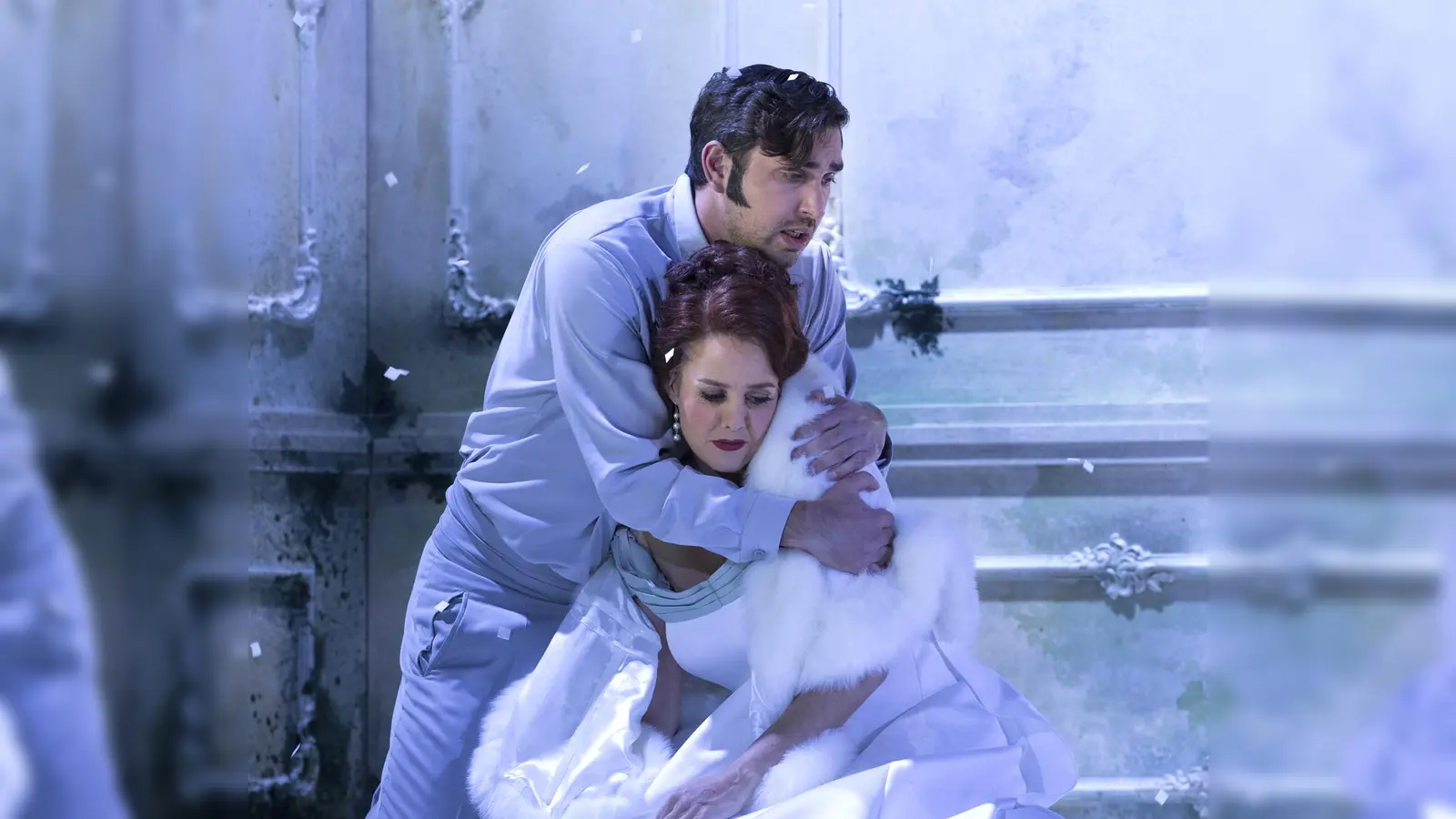 Andrii Chakov (Eugen Onegin), Inga Lisa Lehr (Tatjana) (Foto: Harald Dietz)