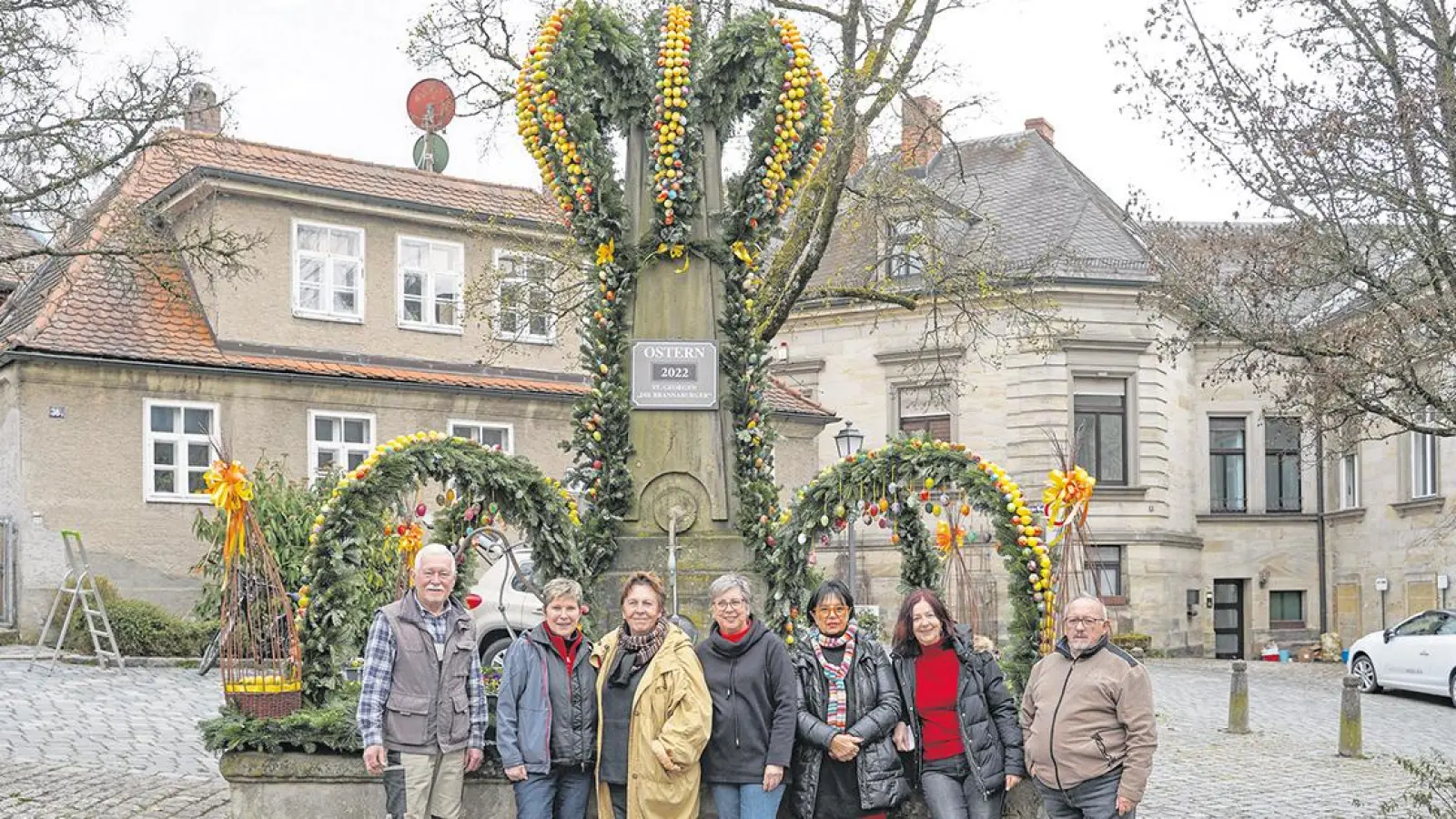 Lokalnachrichten in Bayreuth: Endlich wieder einen Osterbrunnen in St. Georgen (Foto: Stefan Dörfler)