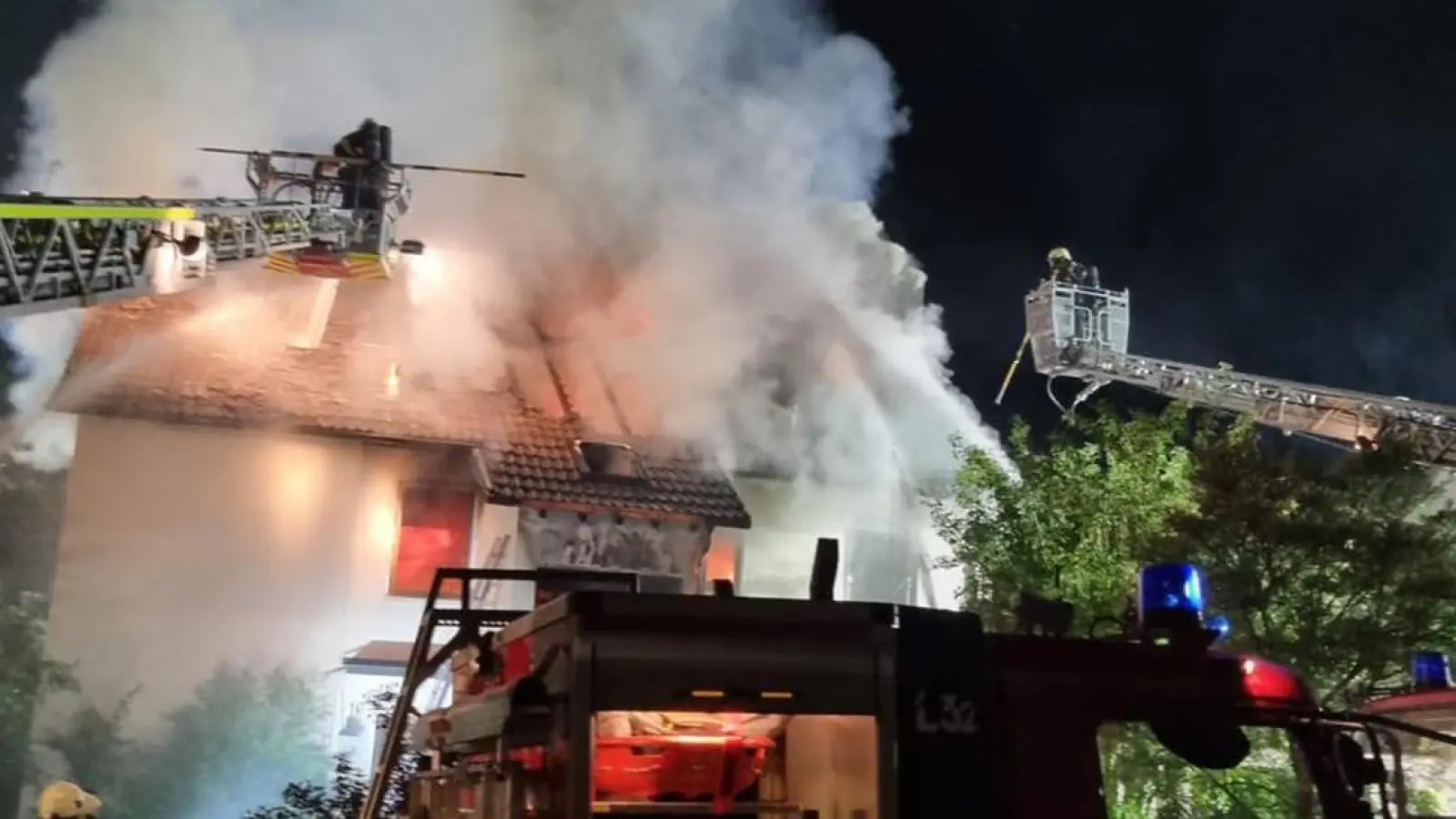 Brand mit zwei Toten in Kulmbach (Foto: Feuerwehr Kulmbach)